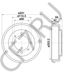 MR205575 AUWÄRTER Тормозной барабан в городе Королёв