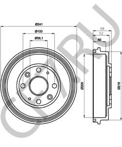 F2CZ1126A MERCURY Тормозной барабан в городе Королёв