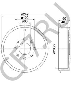 55701379 ALFAROME/FIAT/LANCI Тормозной барабан в городе Королёв