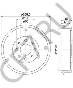 55704058 ALFAROME/FIAT/LANCI Тормозной барабан в городе Королёв