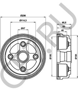 4351184040 MARUTI Тормозной барабан в городе Королёв