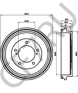 43511-77E00 GEO Тормозной барабан в городе Королёв