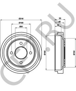 43206-5F014 AWD Тормозной барабан в городе Королёв