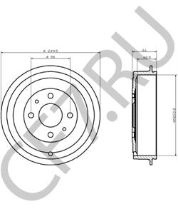60813016 ALFAROME/FIAT/LANCI Тормозной барабан в городе Королёв