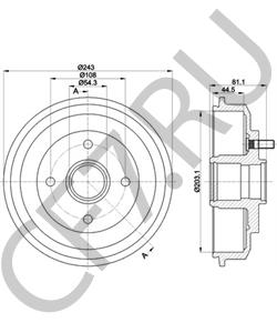 4145506 SSANGYONG Тормозной барабан в городе Королёв