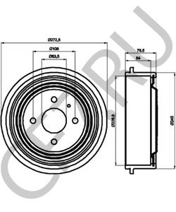 78EB1126AA AC Тормозной барабан в городе Королёв