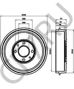 7769850 ALFAROME/FIAT/LANCI Тормозной барабан в городе Королёв