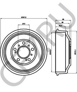 1313675080 Fiat/Alfa Romeo/Lancia Тормозной барабан [ORG в городе Королёв