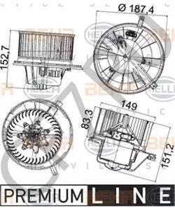 1KD 819 015 VW (SVW) Вентилятор салона в городе Королёв