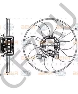 1K0 959 455 N SKODA (SVW) Вентилятор, охлаждение двигателя в городе Королёв