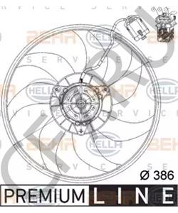 9129965 GM Вентилятор охлаждения радиатора 90 вт в городе Королёв