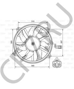 1253k1 Peugeot-Citroen ВЕНТИЛЯТОР ОХЛАЖДЕНИЯ в городе Королёв