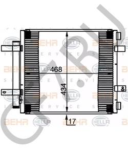 C2C-12578 DAIMLER Конденсатор, кондиционер в городе Королёв