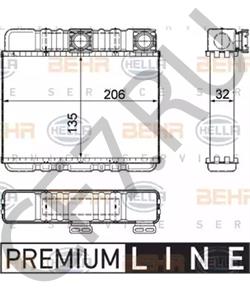 64 11 8 372 783 BMW (BRILLIANCE) Теплообменник, отопление салона в городе Королёв