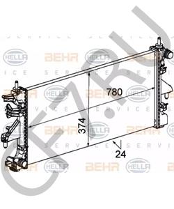 1349196080 Fiat/Alfa Romeo/Lancia Радиатор системы охлаждения [ORG в городе Королёв