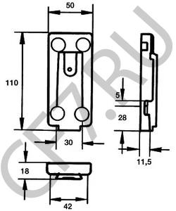 1905.545.20 NEOPLAN Несущая пластина, наружное зеркало в городе Королёв