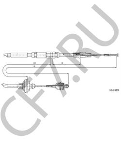 7D1721335 LOTUS Трос, управление сцеплением в городе Королёв
