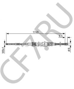 191609721 Pimax трос стояночного тормоза pimax в городе Королёв