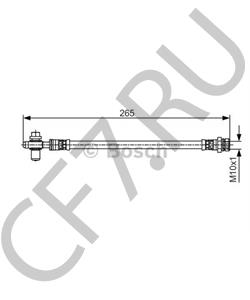 1K0 611 775 D VW (FAW) Тормозной шланг в городе Королёв