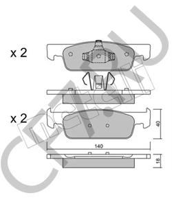 410602581R CM Колодки тормозные RENAULT LOGAN II (2014>)/CLIO IV (2012>) передние комплект "Аналог" cross-reference в городе Королёв