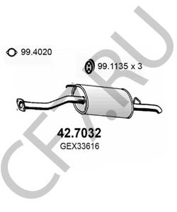 GEX33616 AUSTIN-HEALEY Глушитель выхлопных газов конечный в городе Королёв