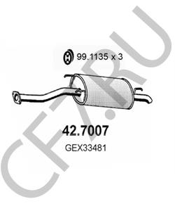 GEX33481 AUSTIN-HEALEY Глушитель выхлопных газов конечный в городе Королёв