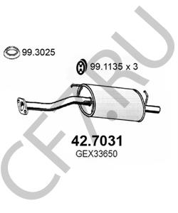 GEX33615 AUSTIN-HEALEY Глушитель выхлопных газов конечный в городе Королёв