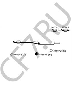 867.253.209 B VW Предглушитель выхлопных газов в городе Королёв