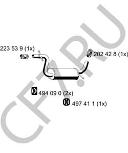 1K0.253.209 AQ VW Предглушитель выхлопных газов в городе Королёв