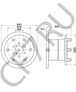 1904528 OM Тормозной диск в городе Королёв