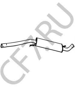 443253409J AUDI Средний глушитель выхлопных газов в городе Королёв