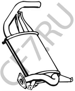 MB890136 PROTON Глушитель выхлопных газов конечный в городе Королёв