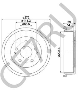 4243187401000 PERODUA Тормозной барабан в городе Королёв