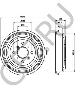 4351160G10 MARUTI Тормозной барабан в городе Королёв