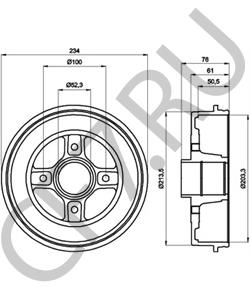 43206-AX650 AWD Тормозной барабан в городе Королёв