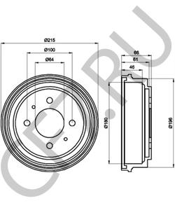 MB699290 PROTON Тормозной барабан в городе Королёв