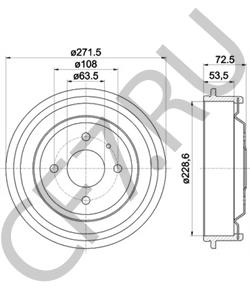 6063754 MERCURY Тормозной барабан в городе Королёв