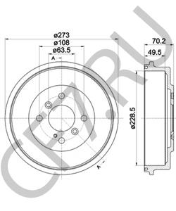 CN151126AA FORD (CHANGAN) Тормозной барабан в городе Королёв