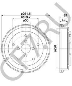 4351160A00 PONTIAC Тормозной барабан в городе Королёв