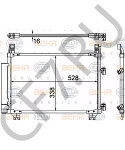 88460-0D050 DAIHATSU Конденсатор, кондиционер в городе Королёв