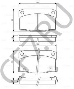 96101972S Триал Колодки переднего тормоза комплект 4шт. для дисковых тормозов DN "" в городе Королёв