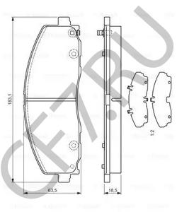 68144163AA RAM Комплект тормозных колодок, дисковый тормоз в городе Королёв