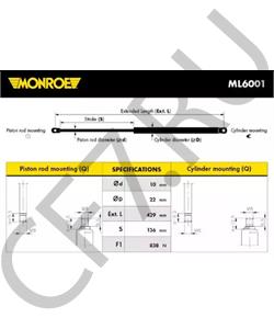 55137022AB JEEP VIASA Газовая пружина, крышка багажник в городе Королёв