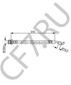 58737-2S100 HYUNDAI / KIA Шланг тормозной задний левый IX35 в городе Королёв