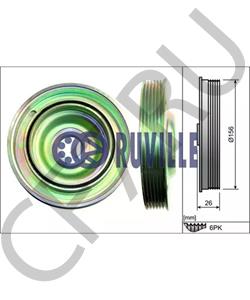 0515V9 DS Ременный шкив, коленчатый вал в городе Королёв