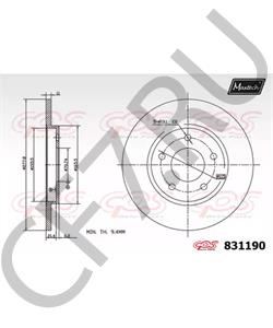 18020464 BRISTOL Тормозной диск в городе Королёв
