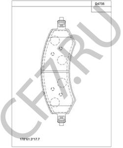05143350AC RAM Комплект тормозных колодок, дисковый тормоз в городе Королёв