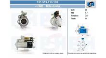 PLUS LINE 151.519.113.130 Стартер Mitsubishi 3.7 kw (с доп. реле)