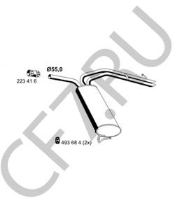 82003-11517 NISSAN Глушитель выхлопных газов конечный в городе Королёв