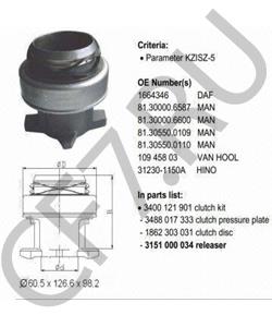 3151000034 DZC Муфта выключения сцепления КамАЗ ЕВРО-2 в городе Королёв